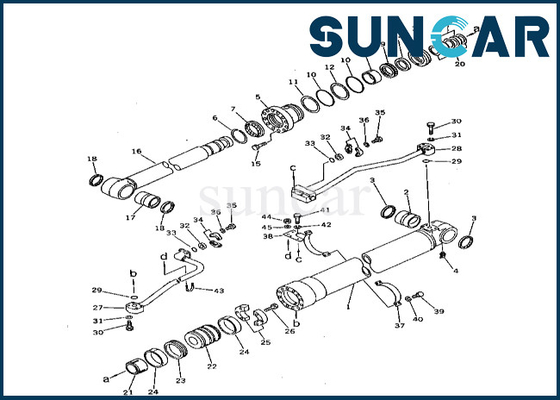 Kit de réparation de joint de cylindre de boom 208-63-52100 kit de joint de cylindre de 2086352100 booms pour PC400-3 PC400LC-3 KOMATSU