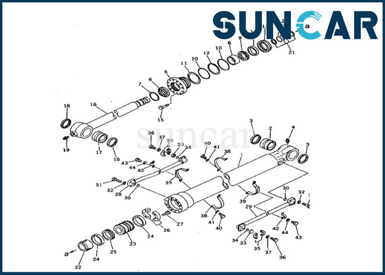 208-63-72100 2086372100 cylindre de boom de Kit For PC400-3 PC400LC-3 de joint de cylindre de boom scellant Kit Komatsu