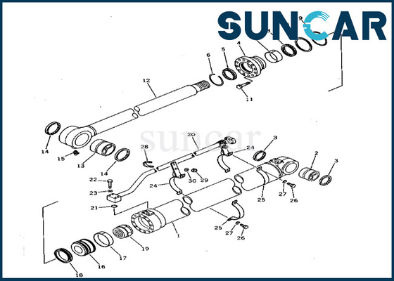 208-63-74100 2086374100 kit de réparation de cylindre de seau de Kit Komatsu Fits PC400-3 PC400LC-3 de joint de cylindre de seau