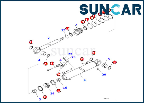 Kit de haute qualité 7219801280 de joint de cylindre de boom 721-98-01280 ajustements PC55MR-5 PC45MR-5 KOMATSU