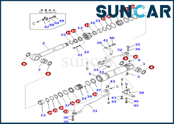Kit de haute qualité et de best-seller de joint de cylindre de boom de KOMATSU 707-99-72060 7079972060 pour PC490LC-10