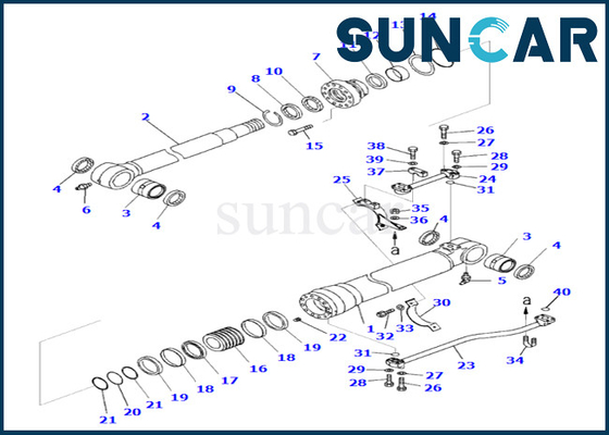 Phoque Kit Remover Cylinder Repair Kit de cylindre de solvant 7079937090 707-99-37090 ajustements PC490LC-10 PC490LC-11 KOMATSU