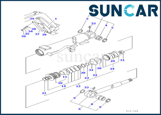 Réparation Kit Boom Cylinder Seal Kit YM172165-72640 YM17216572640 KOMATSU de cylindre de boom pour PC50FR-1 PC50FR-2