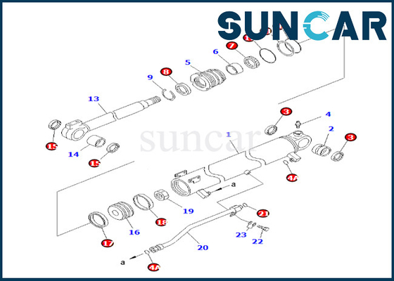 707-98-30710 7079830710 kit de réparation de joint de cylindre de boom de Kit For PC58UU-3 KOMATSU de joint de cylindre de boom