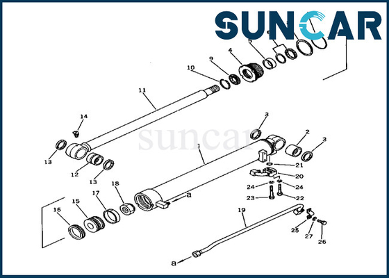 2016366100 kit de réparation de joint de cylindre de bras de Kit For PC60-3 de joint de cylindre de bras de 201-63-66100 KOMATSU