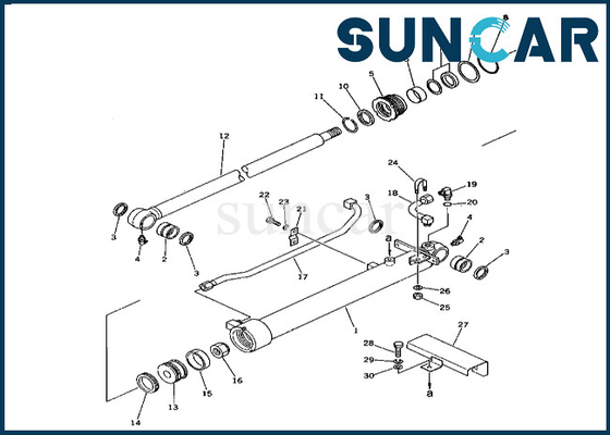 201-63-76100 2016376100 kit de joint de réparation de cylindre de seau de Kit For PC60-3 KOMATSU de joint de cylindre de seau