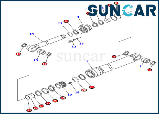 707-99-68500 7079968500 kits de service ont compensé des ajustements de cylindre pour l'excavatrice Seal Kit de modèle de KOMATSU PC400LC-6Z