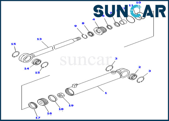 Kit de scellage 707-99-26940 réparation Kit For KOMATSU PC400LC-6Z de joint de cylindre de Looper de 7079926940 tuyaux