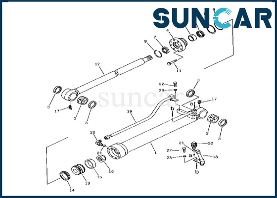 Kit de réparation de cylindre de seau 201-63-02030 cylindre de 2016302030 seaux scellant Kit Komatsu For PC60-5 PC50UU-1