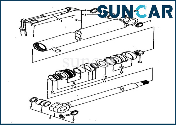 Phoque Kit Hydraulic Cylinder de bras des pièces YM172164-72330 YM17216472330 de PC40FR-1 KOMATSU