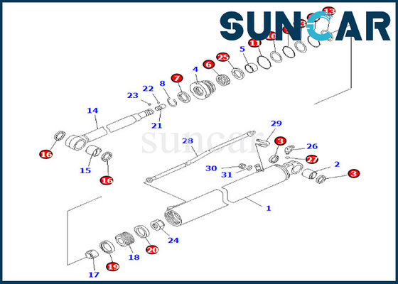 707-99-35290 7079935290 kit de haute qualité de service de cylindre de bras de Kit For PC60-7 KOMATSU de joint de cylindre de bras