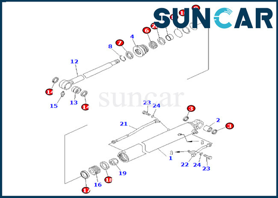 Kit de joint de cylindre de godet 707-99-26690 7079926690 Kit de joint de cylindre de godet pour PC60-7