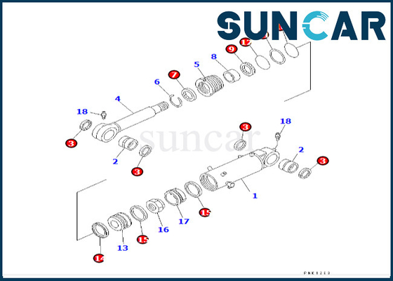 707-98-43170 7079843170 kit de cachetage de cylindre de lame de Kit For PC60-7E PC60-7 KOMATSU de joint de cylindre de lame