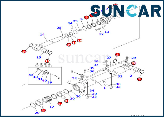 707-99-77160 7079977160 kit de service de cylindre de bras de Kit Komatsu For PC600LC-6A PC600-8 de joint de cylindre de bras
