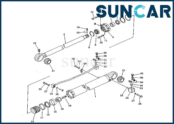 Kit de réparation de joint de cylindre de bras 208-63-66300 phoque Kit Komatsu For PC400-1 PC400LC-1 de cylindre de 2086366300 bras