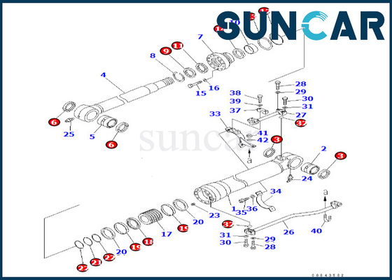 Kit 707-99-46030 de joint de cylindre de solvant 7079946030 kit de cachetage de cylindre de solvant des ajustements PC600-8 PC600LC-8 de KOMATSU