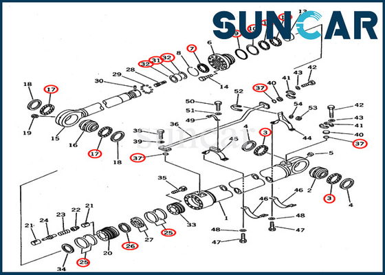 707-99-78640 phoque Kit Hydraulic Cylinder Fits Equipment PC650-3 PC650-5 KOMATSU de 7079978640 réparations