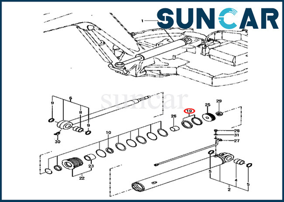 Machines de construction de Kit Fits For KOMATSU PC70FR-1 de joint de cylindre d'oscillation de YM172187-72290 YM17218772290