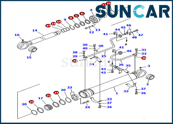 Excavatrice Cylinder Service Parts du kit 707-99-69660 7079969660 KOMATSU de joint de réparation du seau PC750-6